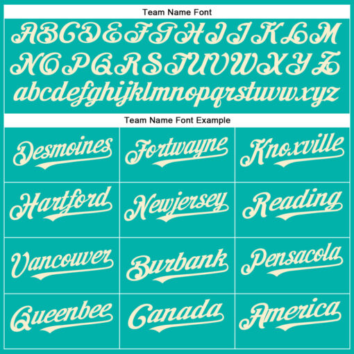 Custom Aqua Baseball Cream Jersey, Design Your Own Baseball Uniforms