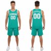 Custom Aqua Basketball White Jersey, Custom Basketball Uniforms