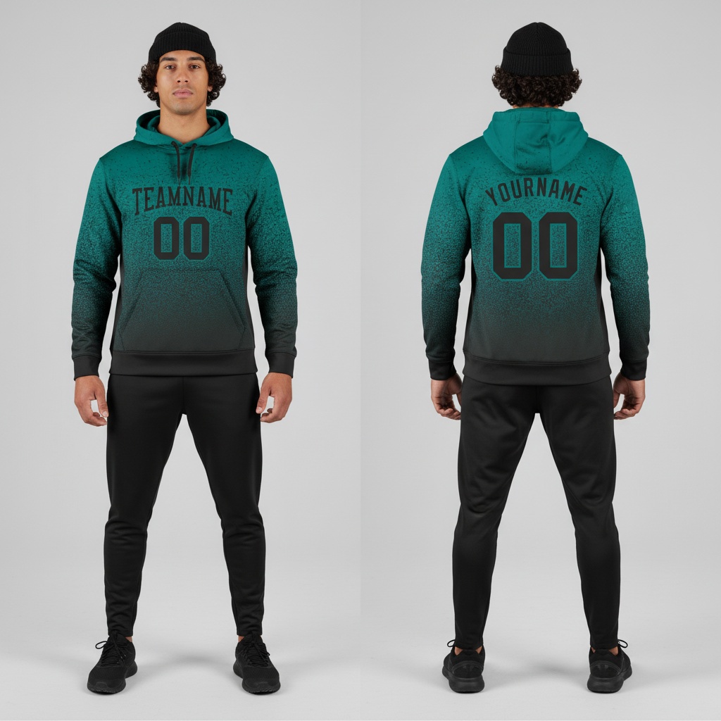 Custom Aqua Black Hoodies, Hoodie Designs