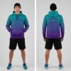 Custom Aqua Hoodie Purple Hoodies, Hoodies With Designs