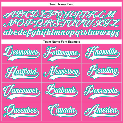 Custom Aqua Pink Hockey White Jersey, Custom Hockey Team Uniforms