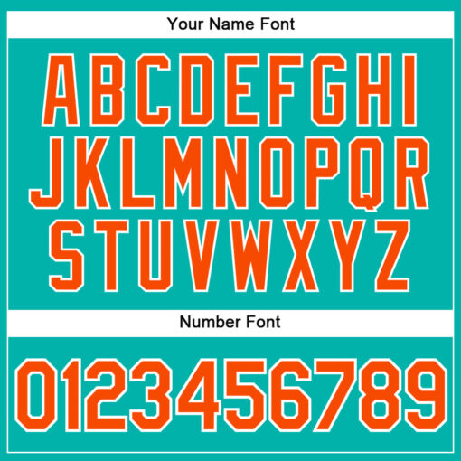 Custom Aqua Pinstripe Baseball Orange Jersey, Personalize Baseball Jerseys