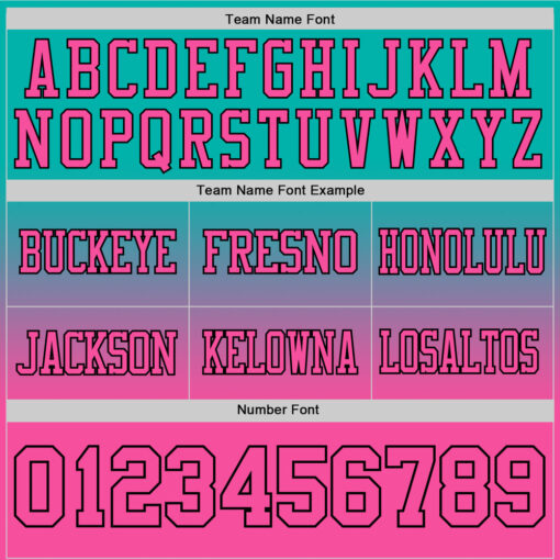 Custom Black Aqua City Football Pink Jersey, Best Football Uniform Design