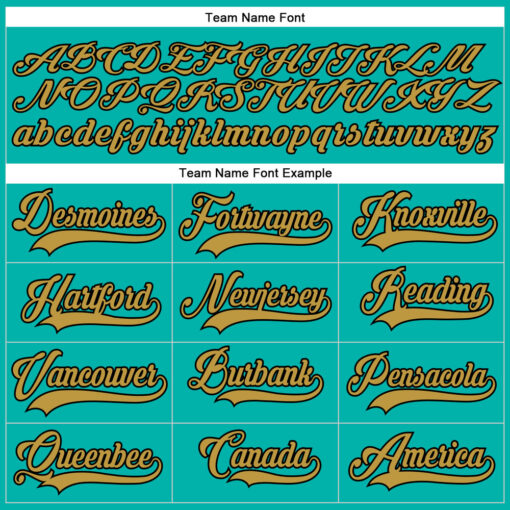 Custom Black Aqua Hockey Old Gold Jersey, Create Custom Hockey Jerseys