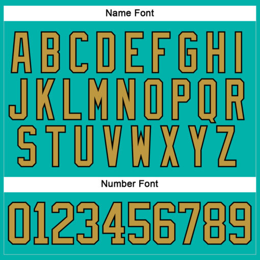 Custom Black Aqua Hockey Old Gold Jersey, Create Custom Hockey Jerseys