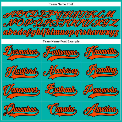 Custom Black Aqua Hockey Orange Jersey, Custom Hockey Practice Jerseys