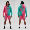 Custom Black Aqua Hoodie Neon Pink Hoodie, Design My Own Hoodie