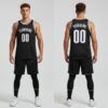 Custom Black Basketball White Jersey, Custom Basketball Uniform