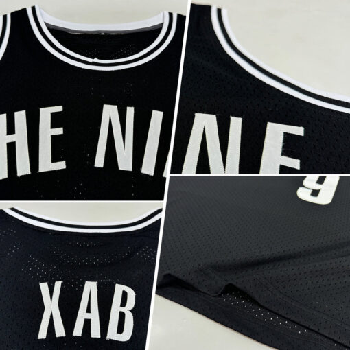 Custom Black Basketball White Jersey, Custom Basketball Uniform