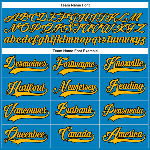 Custom Black Blue Hockey Gold Jersey, Custom Hockey Jerseys