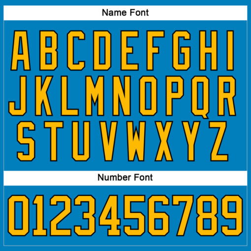 Custom Black Blue Hockey Gold Jersey, Custom Hockey Jerseys