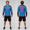 Custom Black Blue Hockey Pink Jersey, Customized Hockey Jersey