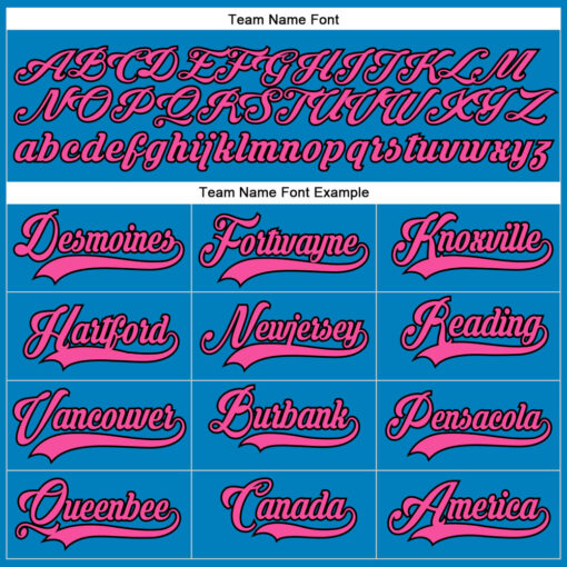 Custom Black Blue Hockey Pink Jersey, Customized Hockey Jersey