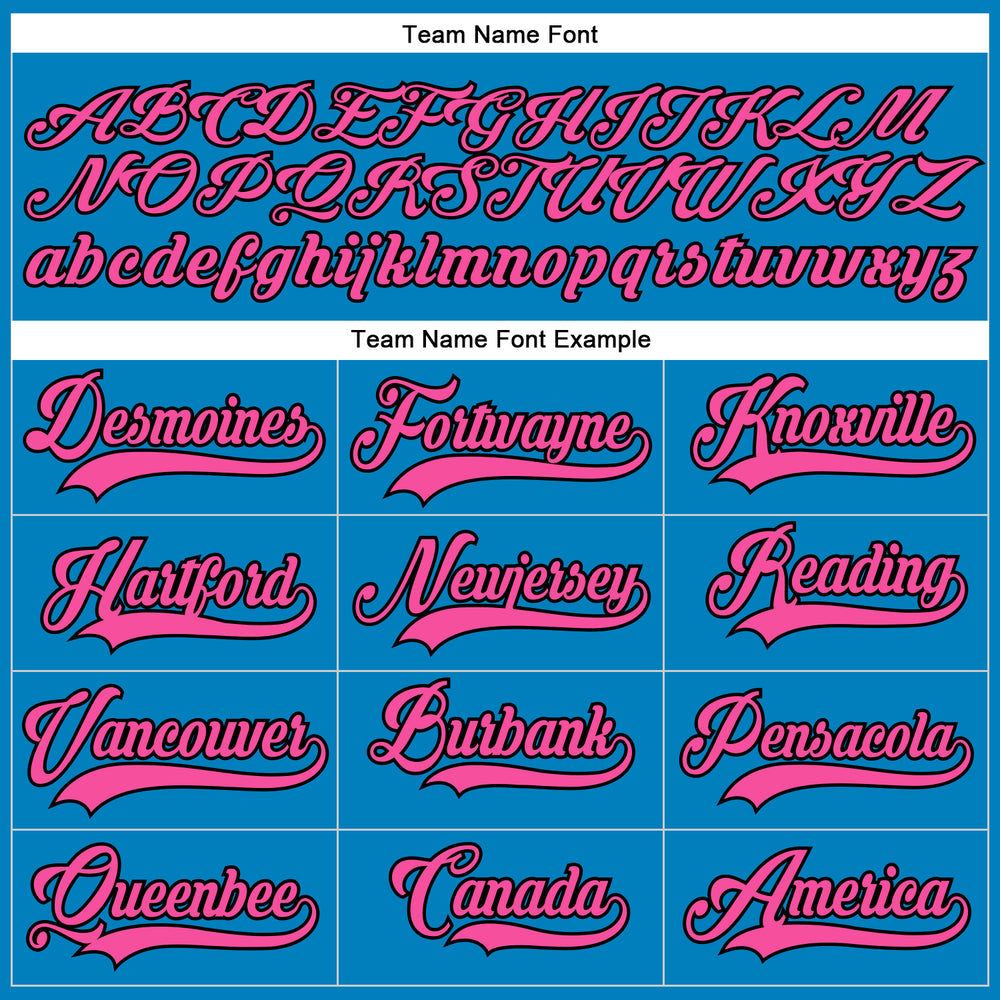 Custom Black Blue Hockey Pink Jersey, Customized Hockey Jersey