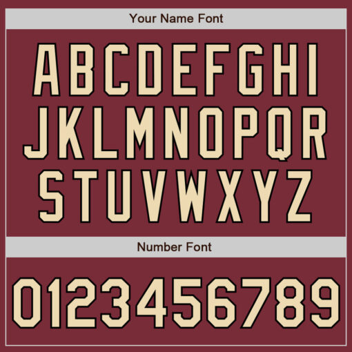 Custom Black Burgundy Baseball City Cream Jersey, Baseball Uniform Design