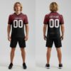 Custom Black Burgundy City Football White Jersey, Unique Football Jersey Design