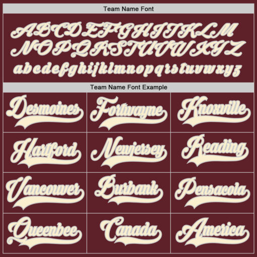 Custom Black Burgundy Hockey Cream Jersey, Custom Team Hockey Jerseys