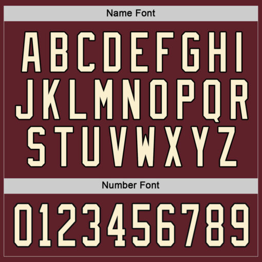 Custom Black Burgundy Hockey Cream Jersey, Customize A Hockey Jersey