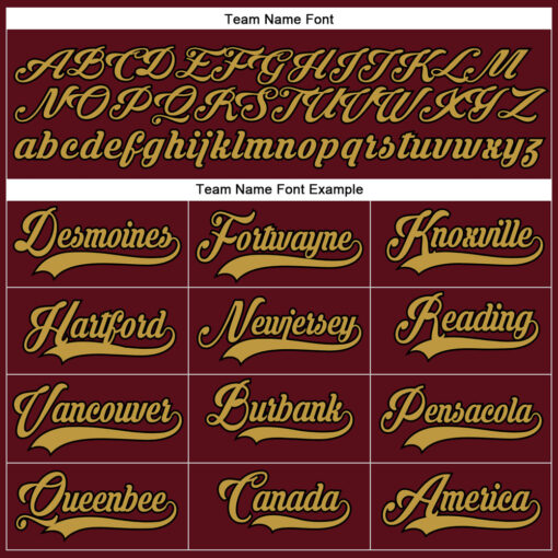 Custom Black Burgundy Hockey Old Gold Jersey, Cheap Custom Hockey Jerseys