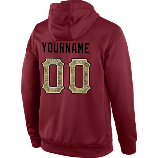Custom Black Burgundy Hoodie, Personalized Embroidered Hoodie