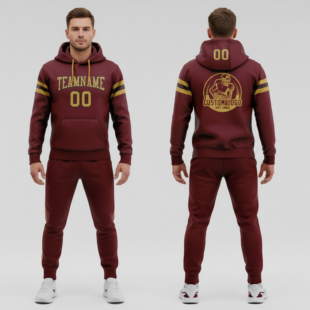 Custom Black Burgundy Hoodie, Premium Hoodies