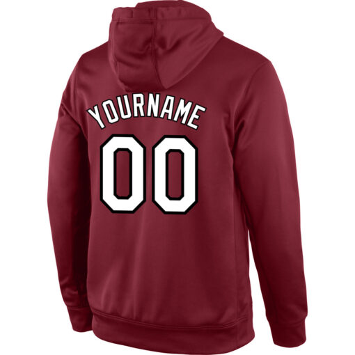Custom Black Burgundy Hoodie, Premium Hoodie
