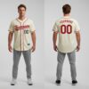 Custom Black Cream Baseball Red Jersey, Design Custom Baseball Jerseys