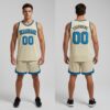 Custom Black Cream Basketball Blue Jersey, Best Basketball Jersey Design