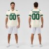 Custom Black Cream City Football Kelly Green Jersey, Custom Football Jersey Design