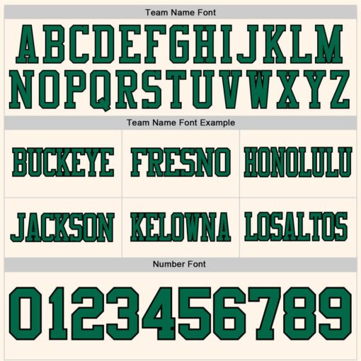 Custom Black Cream City Football Kelly Green Jersey, Custom Football Jersey Design