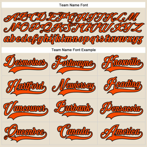 Custom Black Cream Hockey Orange Jersey, Hockey Uniform Design