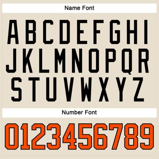 Custom Black Cream Hockey Orange Jersey, Hockey Uniform Design