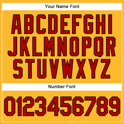 Custom Black Gold Baseball Red Jersey, Custom Baseball Jerseys For Teams