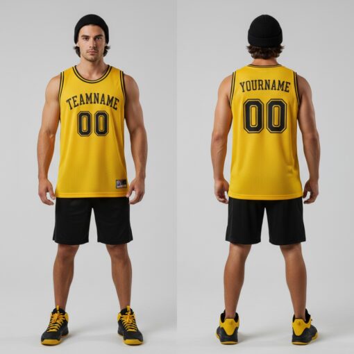 Custom Black Gold Basketball Gold Jersey, Best Custom Basketball Jerseys