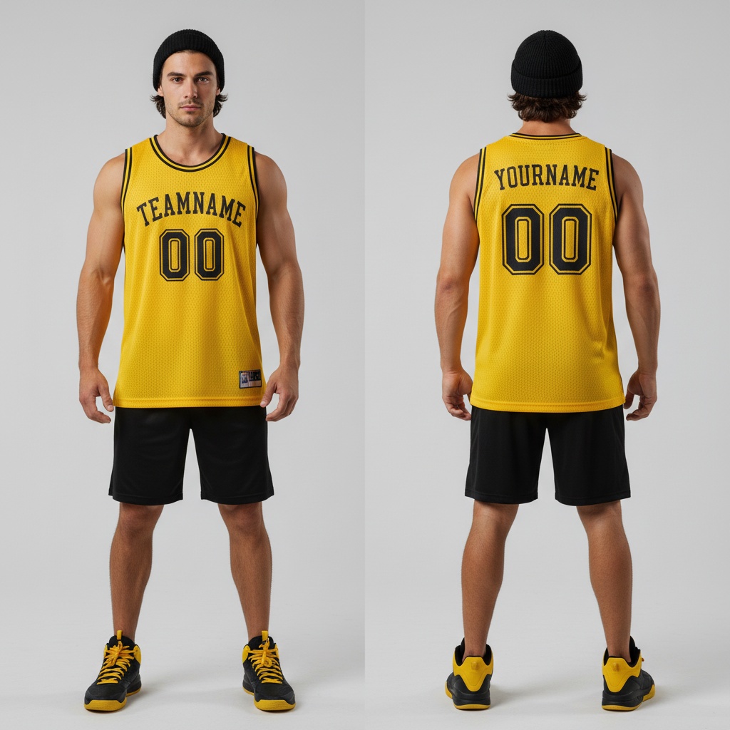 Custom Black Gold Basketball Gold Jersey, Best Custom Basketball Jerseys