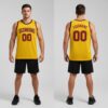 Custom Black Gold Basketball Maroon Jersey, Customize Your Own Basketball Jersey
