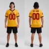 Custom Black Gold Football Red Jersey, Custom Football Jerseys