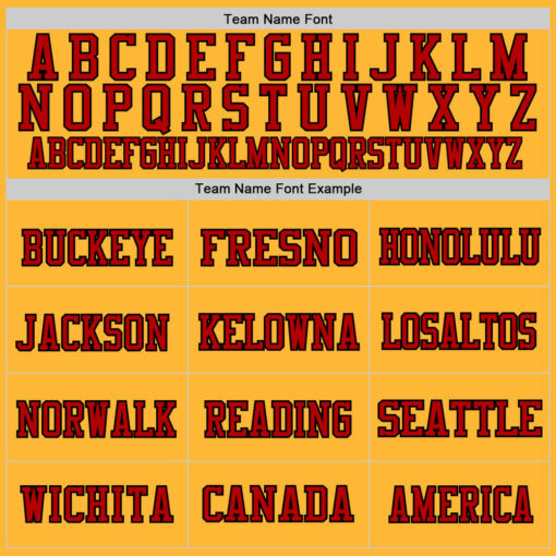 Custom Black Gold Football Red Jersey, Custom Football Jerseys