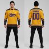 Custom Black Gold Hockey Purple Jersey, Customize Your Own Hockey Jersey