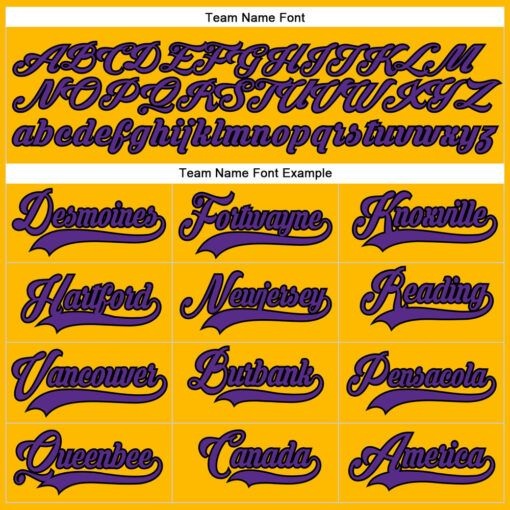 Custom Black Gold Hockey Purple Jersey, Customize Your Own Hockey Jersey