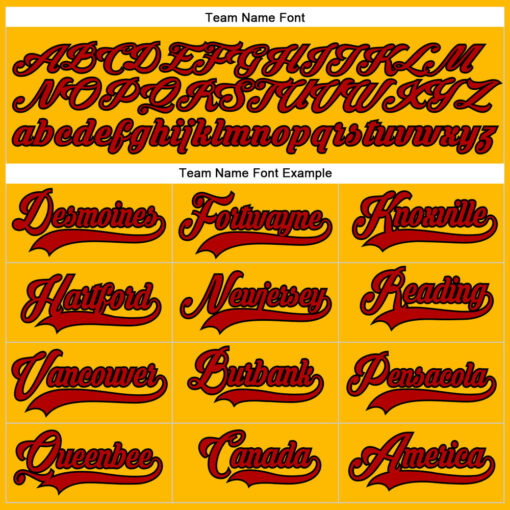 Custom Black Gold Hockey Red Jersey, Custom Team Hockey Jerseys