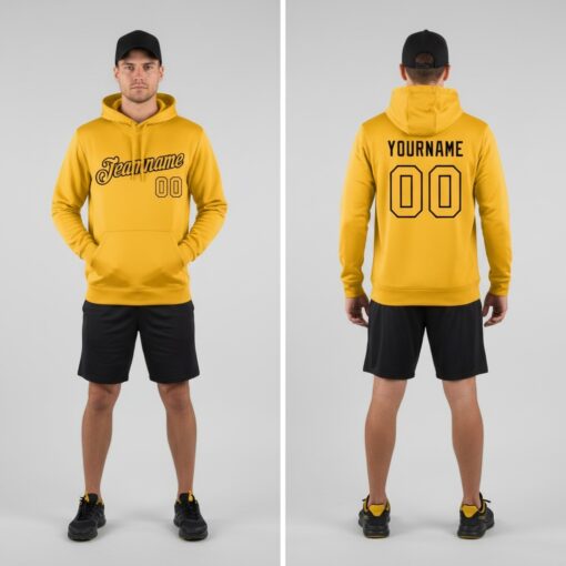 Custom Black Gold Hoodie, High Quality Hoodies