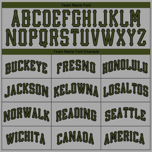 Custom Black Gray Baseball Olive Jersey, Custom Baseball Team Uniforms