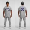 Custom Black Gray Baseball Purple Jersey, Customize Your Own Baseball Uniform