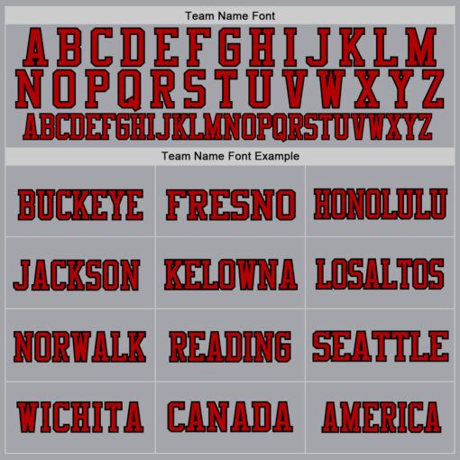 Custom Black Gray Football Red Jersey, Design My Own Basketball Uniform