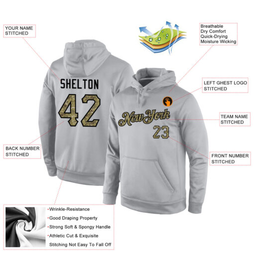 Custom Black Gray Hoodie, Custom Pullover Hoodies