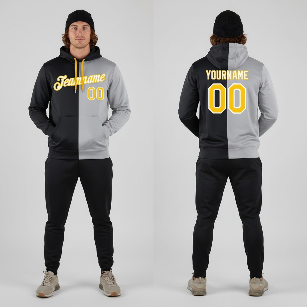 Custom Black Gray Hoodie, Design A Hoodie