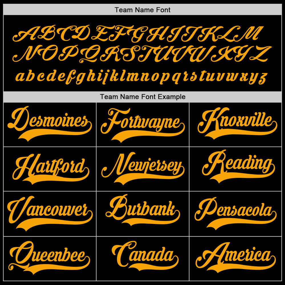 Custom Black Hockey Gold Jersey, Hockey Jersey Customization