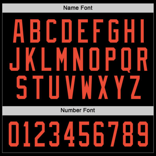 Custom Black Hockey Orange Jersey, Custom Hockey Uniforms