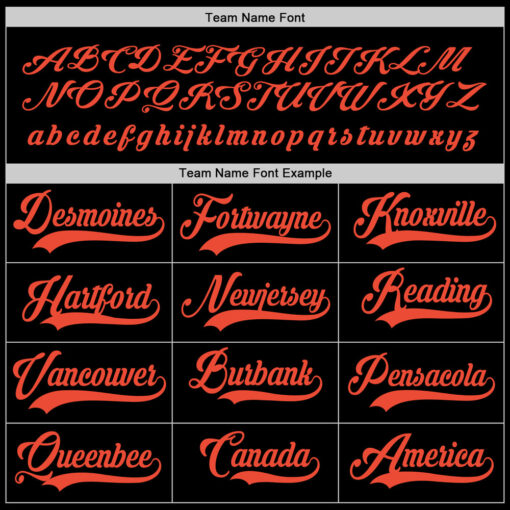 Custom Black Hockey Orange Jersey, Custom Hockey Uniforms